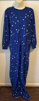 Пижама на ножках цельная флисовая Nick and Nora Blue Yellow Starry Night размер Small - Изображение 1 из 4