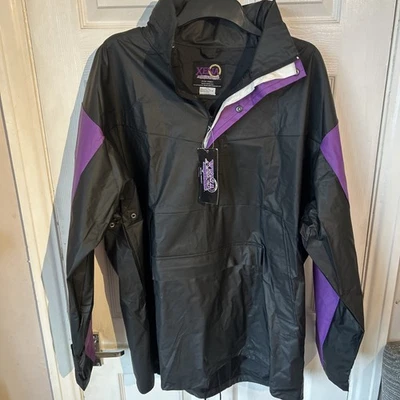 Vtg Xena Warrior Princess Unisex Adults Packable Raincoat Hidden Hood Black 2XL - Image 1 of 4