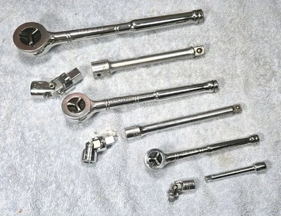 VINTAGE CRAFTSMAN USA RATCHET SET 1/2" 3/8" 1/4" 43797, 43796, 43795 & MORE 9pcs - Image 1 of 4