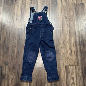 Vintage Denim Overalls Blue Jean Suspender Clip Youth Size 4T - Picture 1 of 5