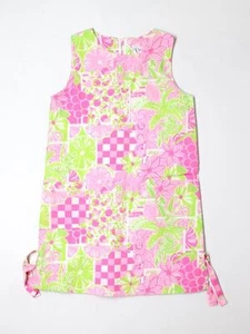 Girl Lilly Pulitzer Juice Stand Patch Elephant Shift Dress Summer Size 8 - Picture 1 of 2