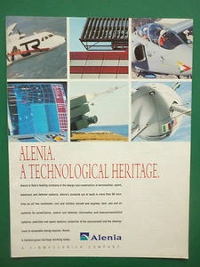 11/1993 PUB ALENIA FINMECCANICA ATR SATELLITE MISSILE AMX RADAR ORIGINAL AD - Imagen 1 de 1