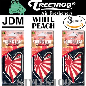 3 PACK Wakaba Japan Treefrog Young Leaf Sunrise White Peach Scent Air Freshener - Bild 1 von 5