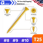 #8 #9 #10 T25 Torx Self Tapping Deck Screw Star Flat Head Countersunk Wood Screw