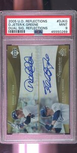 2005 Upper Deck UD Dual Reflections Derek Jeter Khalil Greene AUTO Autograph PSA