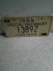 1969 INDIANA SPECIAL MACHINERY NUMMERNSCHILD - Bild 1 von 3
