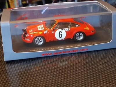 Spark S4023 PORSCHE 911 S Waldegaard rallye WINNER MONTECARLO 1970 -1:43 RARE - Immagine 1 di 4