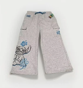 Disney STITCH Jr. Women's Embroidered Heather Gray Flare-Leg Sweatpants Size XL - Picture 1 of 17