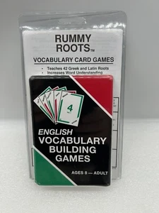 RUMMY ROOTS 4 Card Games in 1 English Vocabulary Building Games ETERNAL HEARTS - Picture 1 of 2