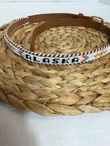 Handgefertigter mehrfarbiger südwestlicher Stil Samen Perlen Gürtel ~ 1"" x 36"" ~ schön! - Bild 1 von 13