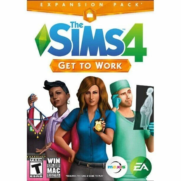 The Sims 4 Get To Work Expansion Pack - PC/Mac *New,Sealed* O - Image 1 of 1