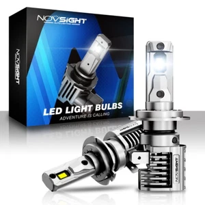 NOVSIGHT H7 LED Headlight Bulb Kit High Low Beam 18000LM Bright Lamp 6500K White - Picture 1 of 13