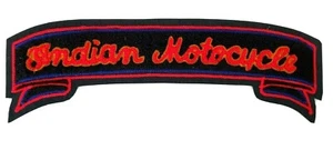 NEW VTG GENUINE INDIAN MOTOCYCLE CHENILLE SCROLL SCRIPT LOGO PATCH 12" XXL - Picture 1 of 6