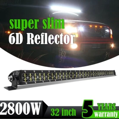 32inch 2880W LED Light Bar Spot Flood Combo Off Road SUV ATV Marine Pickup 34'' - Image 1 of 4