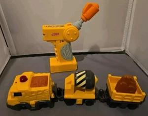 Geotrax Remote Control Yellow Construction Train W Cement & Car Mix n Go works - Picture 1 of 8