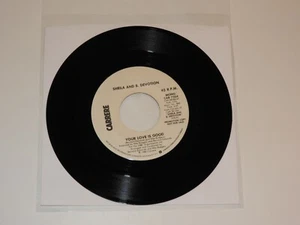 SHEILA & B DEVOTION your love is good 7" RECORD PROMO DISCO FUNK SOUL 45 RPM - Imagen 1 de 2