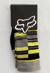 Fox Racing Fox Head Maunder Socks Yellow Mens Size S/M MX MTB