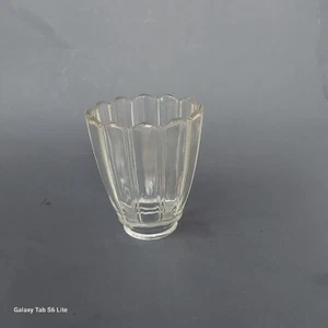 Vintage Clear Glass Lamp Shade Tulip Shape Scalloped Edges 5" Tall Excellent - Picture 1 of 8