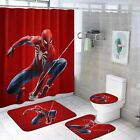 Zestaw łazienkowy Zasłona prysznicowa Antypoślizgowa mata kąpielowa Pokrywa toalety Marvel Spider-Man