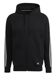 Adidas Mens Hooded Tracktop Black Long Sleeve Zip Up Originals Sweater GM6450 - Picture 1 of 5