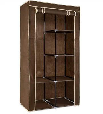 Wardrobe Storage Cupboard for Clothes 88 x 170 Navaris ONE PIECE MISSING Canvas - Image 1 of 4