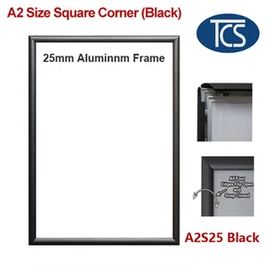 TCS A2 Black Snap Frame Square Corner / Poster Frame / Display 25mm Frame - Picture 1 of 3