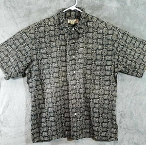 Camicia hawaiana Tori Richards da uomo XL geometrica manica corta Aloha Honolulu - Foto 1 di 9