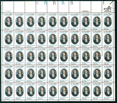 Scott #2013 20¢ Dr. Marry Walker медаль почета новом листе MNH CV $27,45 - Изображение 1 из 2