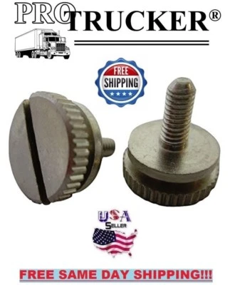 Pro Trucker CB Radio 3mm Mounting Bracket Brass Knobs Pair (2 pcs) - Image 1 of 2