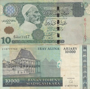 Libya, Madagascar, Lot of 2, Different, Banknotes Collection - Picture 1 of 2