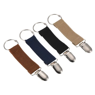 Juego de clips de manopla, 4 piezas abrazadera de guante elástica con anillo de clip de metal, multicolor - Imagen 1 de 4