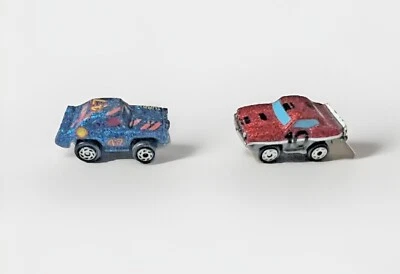 Micro Machines Pontiac Got Blue & Red Chevy Camaro SPARKLER lot of 2 See Photos - Image 1 of 4