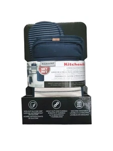 KitchenAid Juego de Cocina de Silicona 4 Piezas 2 Mitones para Horno 2 Porta Ollas Nuevo en Paquete - Imagen 1 de 3