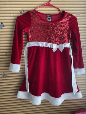 Niñas Vestido Navidad Rosa Violeta Talla 7 Foto 1 de 3