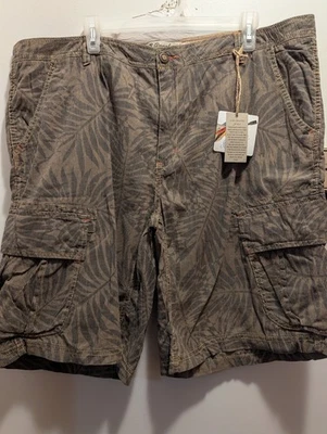 Pantalones Cortos Carga Margaritaville St. Somewhere Para Hombres 40 Marrón Caqui Tropical 10.5 Pulgadas Foto 1 de 4