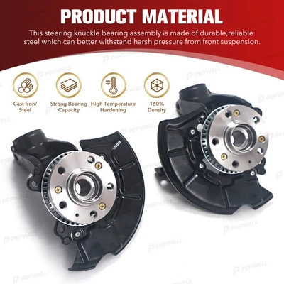 Front Left & Right Steering Knuckle Wheel Bearing Hub for Volkswagen Jetta Golf - Image 1 of 4