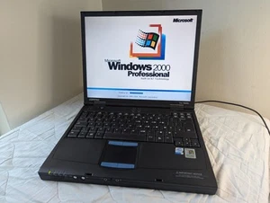 Vintage gaming laptop Compaq Evo N600c, Pentium III, 256MB RAM, Win2000 Charger - Picture 1 of 20
