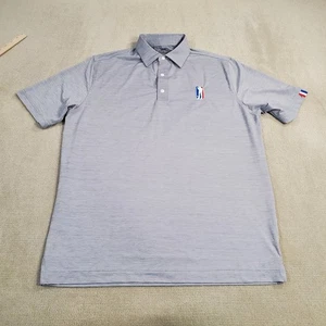 USAG U Suck At Golf Polo Shirt Mens Large Gray Performance Stretch Heather Logo - Picture 1 of 9