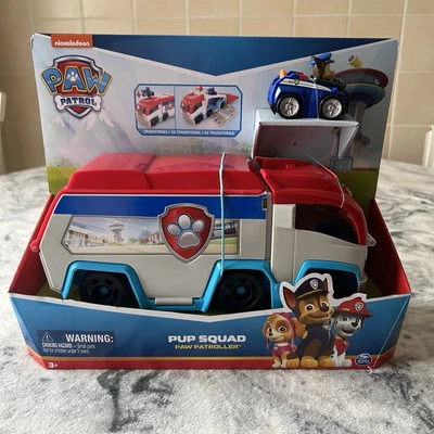 Nickelodeon Paw Patrol Pup Squad Patroller Chase Squad Racer Set Giocattolo Spinmaster - Immagine 1 di 4