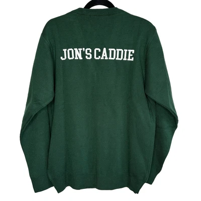 Cardigã Harriton Golf Masculino Médio Verde Jon's Caddie Bordado Vovô Preppy - Imagem 1 de 4