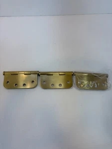 Lotto 3 cerniere per cuscinetti in ottone massiccio EMTEK 4x 4”3,3 mm angoli rnd Assa Abloy no Hdw. - Foto 1 di 8