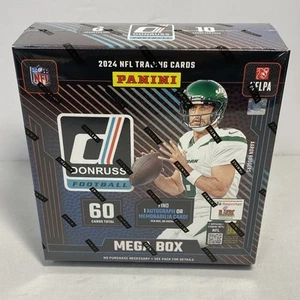 Mega caja de fútbol americano Panini Donruss 2024 1 automática o recuerdos/vista previa Red Wave - Imagen 1 de 8