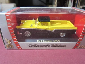1/43 1957 Ford Ranchero "Giallo/Nero" Firma Stradale Die cast da Collezione Nuovo - Foto 1 di 3
