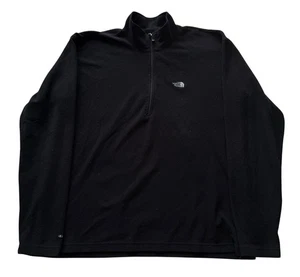 Men’s The North Face TKA 100 1/4 Zip Fleece Jumper Size 2XL Black - Picture 1 of 8