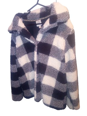 Куртка женская Knox Rose Sherpa размер XL черная белая Buffalo клетчатая с подкладкой карманы теплая - Изображение 1 из 4