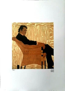 EGON SCHIELE "PORTRAIT SITZEND" Lithographie 115/200, signiert 50 x 70 cm - Bild 1 von 2