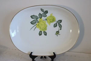 H&CO HENIRICH CHARTROSE CHARTREUSE SELB BAVARIA GERMANY Rose Oval Serv'g Platter - Picture 1 of 4