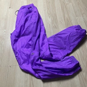 Pantaloni Nike VINTAGE donna taglia large viola swoosh pull on frangivento pista anni '90 - Foto 1 di 6
