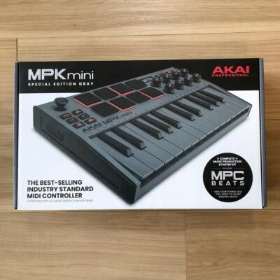 AKAI MPK mini MK3 Professional MIDI Keyboard Controller Gray New in Box - Image 1 of 4