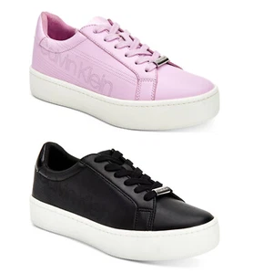CALVIN KLEIN CLARINE ECO SMOOTH WOMEN LEATHER SNEAKER PINK BLACK WHITE MULTISIZE - Picture 1 of 13